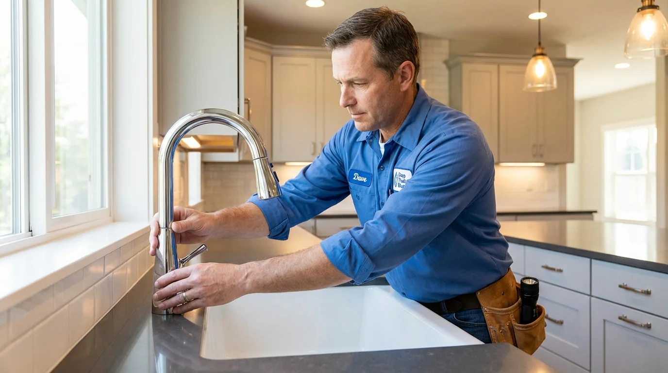 Kitchen faucet installation by Johns Plumbing LLC in Coweta
